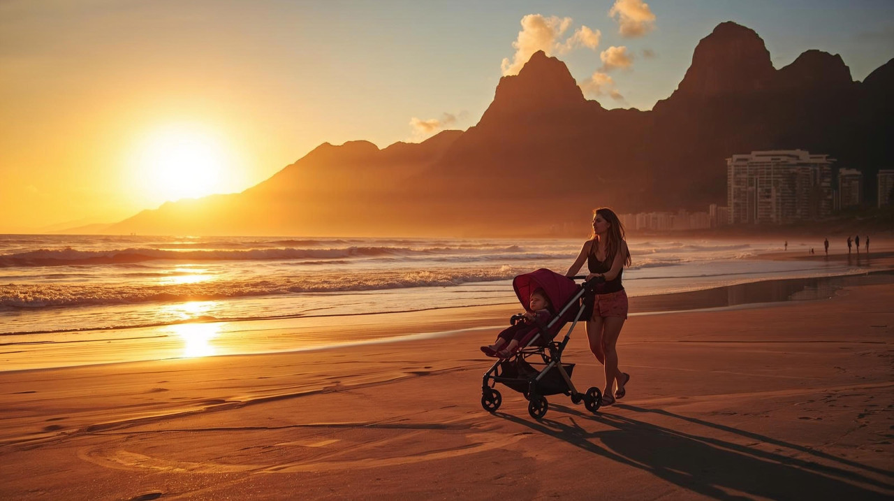 Walking on the beach in Rio de Janeiro
