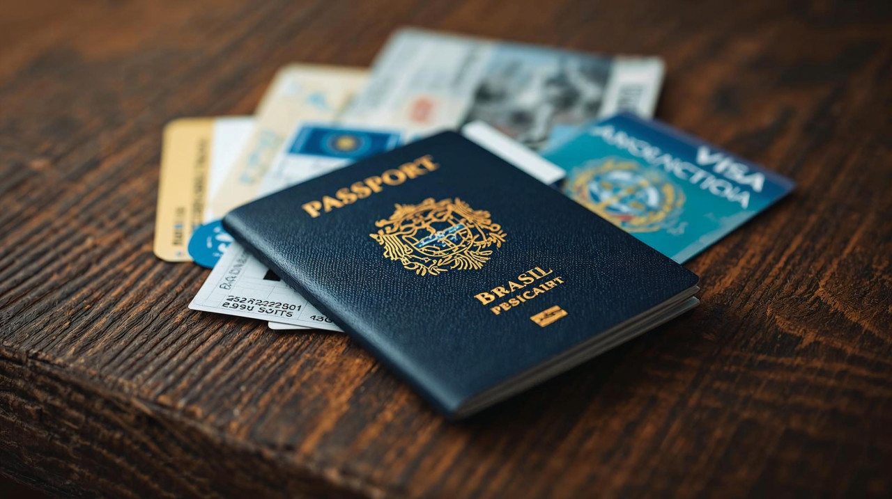 Brazilian passport close-up