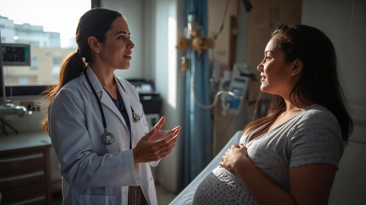 Doctor with pregnant woman