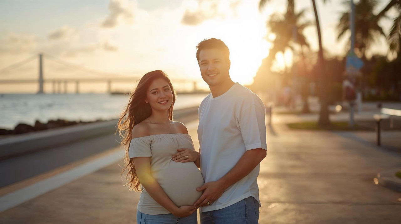 Пара на набережной в Бразилии