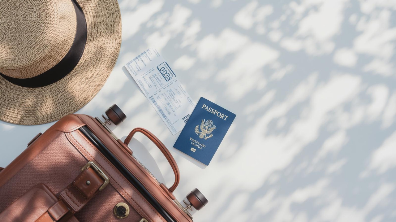 Концепт путешествия с паспортом
