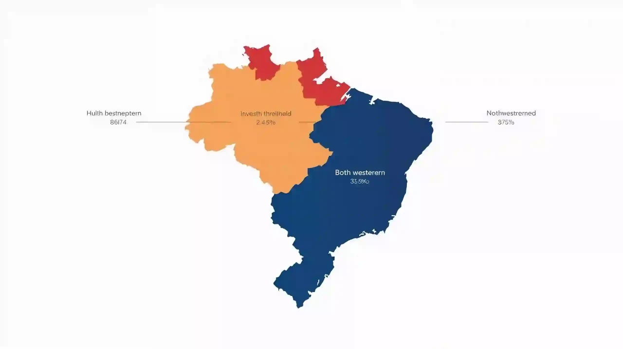 Карта инвестиционных зон Бразилии — север и остальные регионы