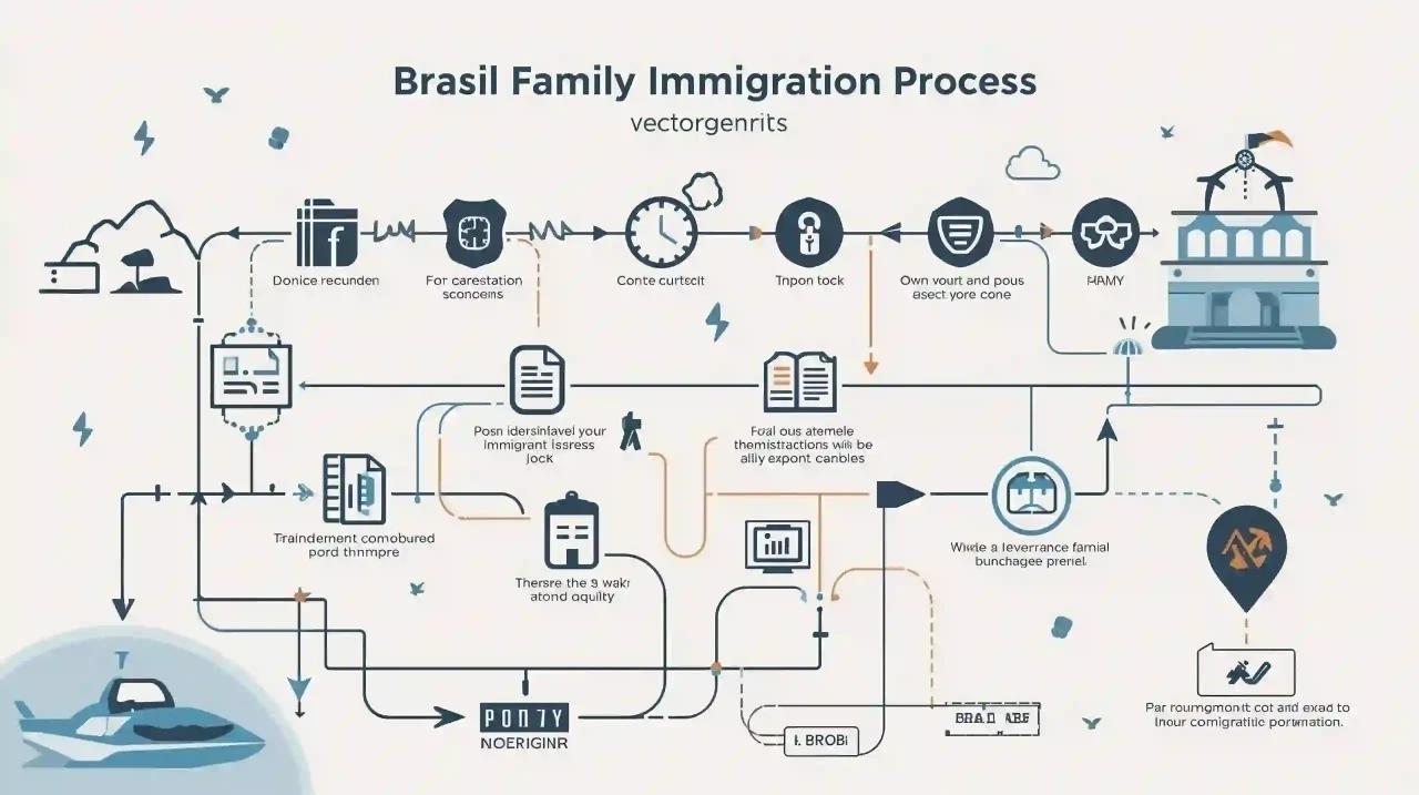 Brazil family immigration roadmap flowchart