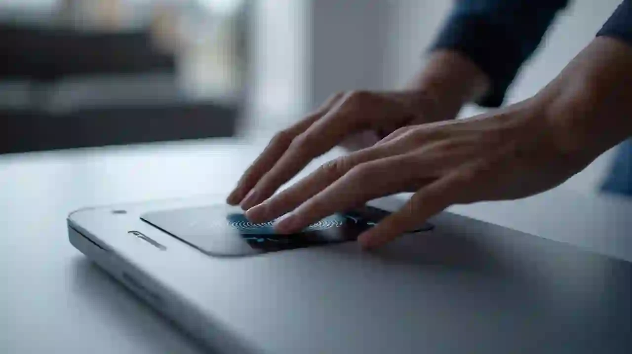 Fingerprint scan for CRNM biometrics.