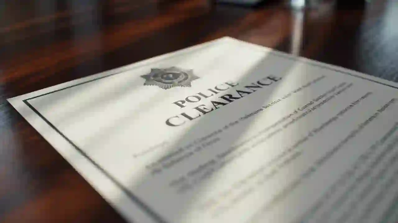 Police clearance certificate for visa/residence.