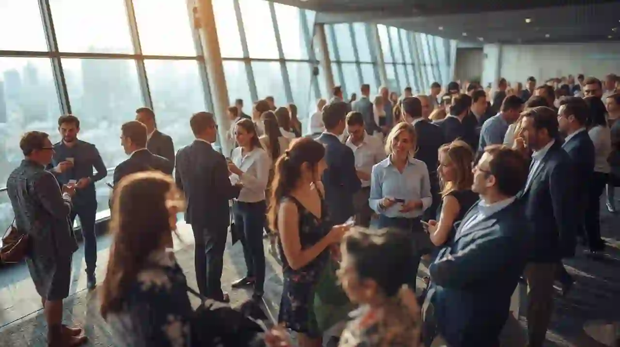 Бизнес-общение и рукопожатия на мероприятии в Бразилии