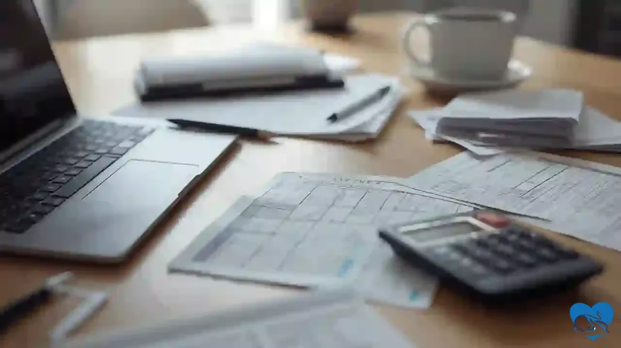 IRPF, Carnê-Leão, and Brazilian tax filing: laptop, receipts, and organized tax paperwork